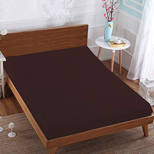 BedDecor Spannbetttuch, 100 % ägyptische Baumwolle, extra tiefe Tasche, 38,1 cm, Queen-Size-Bett 152,4 x 203,2 cm, Weinrot