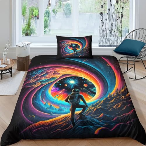 EVMILA AI Gedruckter Bettwäschegarnitur Für Mädchen Jungen Weich Microfaser Kissenbezüge Bettwäsche Reissverschluss 2 Teilig?135x200cm?