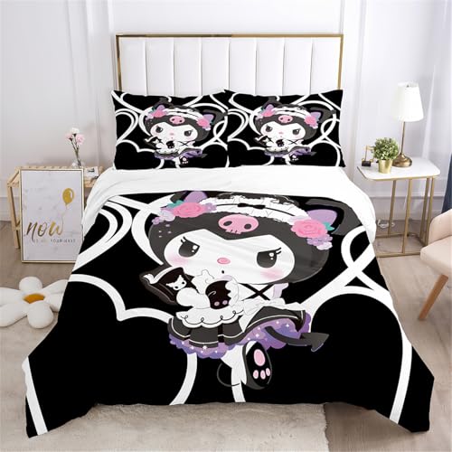 JYHTK Bettwäsche 135x200, Schwarzes Turbanmädchen Bettwäsche Set, Mikofaser Bettbezug mit Kissenbezug, Verdeckter Reißverschluss,Weich und Bequem,A02