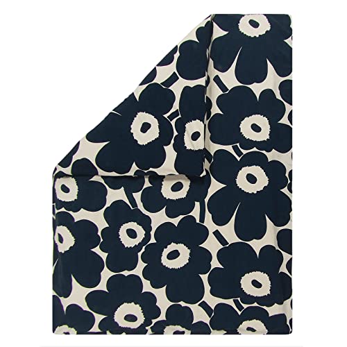 Marimekko Unikko Bettwäsche Dunkelblau Deckenbezug 140 x 200 cm