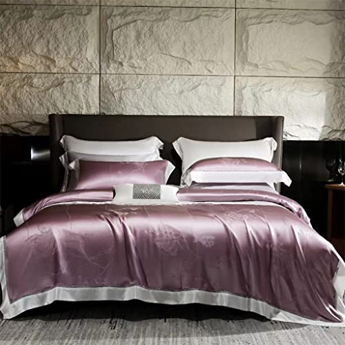 Vierteilige Seidenblechhut Quilt Cover Jacquard Seidenbettwäsche hautfreundliche Quilt Deckungsbettwäsche  Produkte
