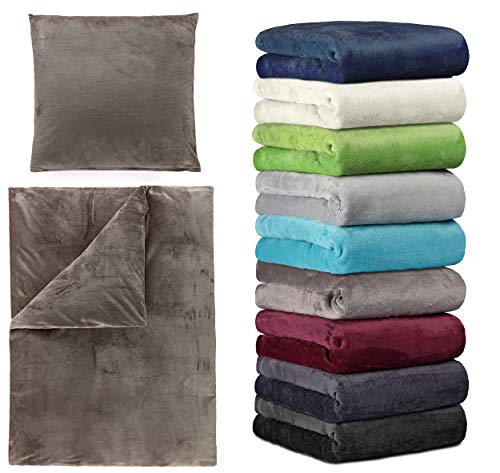 Winter Cashmere Touch Bettwäsche und Spannbettlaken in verschiedenen Größen und vielen Farben, Kinder Spannbetttuch 70x140 cm Anthrazit