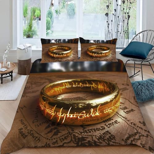 DTASSVEW The Lord of The Rings Bettwäsche Set, 3 Teilig Bettbezug Und Kissenbezug 3D Poster Serie -A155 Bettbezüge Mit Reißverschluss(200x200cm +2 Kissenbezug 80 x 80cm) DTASSVEW The Lord of The Rings Bettwäsche Set, 3 Teilig Bettbezug Und Kissenbezug 3D Poster Serie -A155 Bettbezüge Mit Reißverschluss(200x200cm +2 Kissenbezug 80 x 80cm)