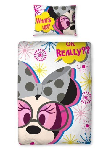 Original Minnie Disney Mickey Mouse Wende Bettwäsche Shopaholic Panel 135x200 Bettgarnitur NEU OVP 2in1 Design 2012