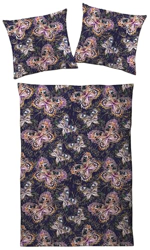 Traumschloss Bettwäsche Interlock Jersey - Schmetterlinge,135x200 / 80x80,