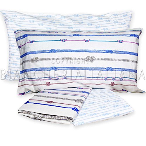 Basics Bettwäsche für Doppelbett Sail Doppelte Kissenbezüge (Hellblau)  Basics Bettwäsche für Doppelbett Sail Doppelte Kissenbezüge (Hellblau)