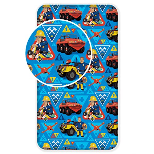 Jerry Fabrics JF0253 Children's Bed Linen Fireman Sam Cotton, Multi-Colour, 200 x 140 x 0.5 cm