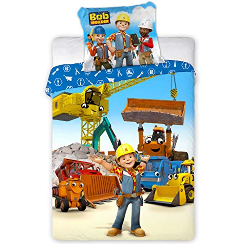 Bob de Bouwer Baby Bettbezug Bauzone - 100 x 135 cm - Baumwolle