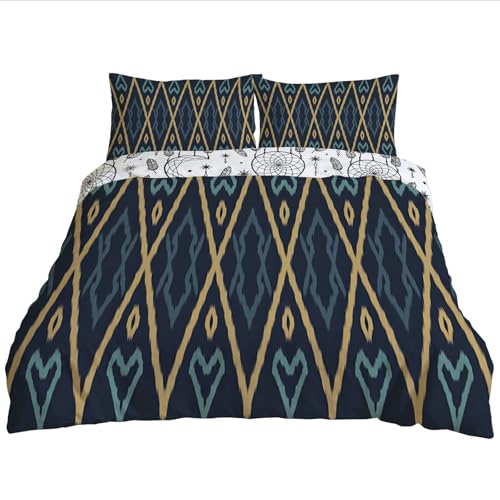 YZQGLHP Bettwäsche 135x200, Minimalistisch Modern Wendebettwäsche, Digitale Kunst Motiv Bettbezug mit Reißverschluss, Weiche Mikrofaser Bettwäsche Sets 3 Teilig mit 2 Kissenbezug 80x80