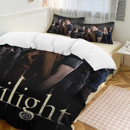 YINGD Twilight 3-teiliges Bettwäsche-Set, weich, warm und bequem, weiches Bettwäsche-Set für Schlafzimmer
