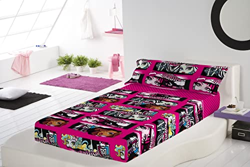 Ciberdescans Monster High Comic-Kinder-Bettwäsche, komplettes Set (90 cm)