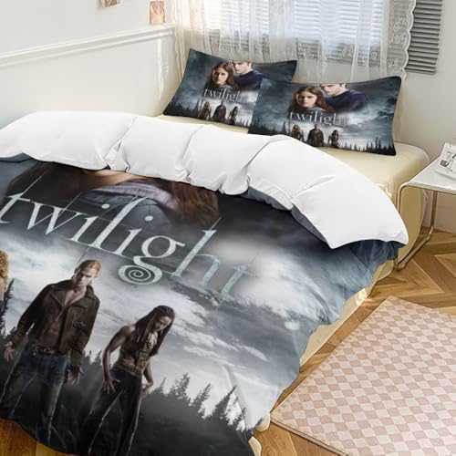YINGD Twilight 3-teiliges Bettwäsche-Set, weich, warm und bequem, weiches Bettwäsche-Set für Schlafzimmer