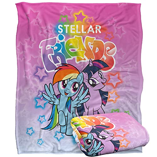 My Little Pony Stellar Friends Überwurfdecke, seidig, superweich, 152 x 127 cm