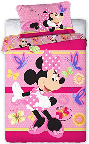 Disney 094 Minnie Maus Baby Wende-Bettwäsche Set 100 x 135cm