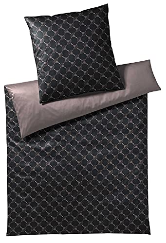 Joop! Bettwäsche Cornflower Double 4083 Shiny Black - 09 40x80 cm - 135x200 cm