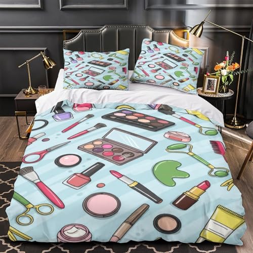 VOXYTMLWG Marble Textur 3D Druck Bettwäsche-Set modern Elegant Bettdeckenbezug 3 Stück Zip Verschluss Bequem Atmungsaktiv for Jungen,Teenager,Männer,F ans Single?140x200cm?