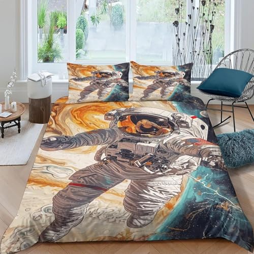 100% Mikrofaser Kinderbettwäsche 90X190 cm 3 Teilig 3D Astronauten-Weltraum Bettwäsche Mit Reißverschluss Jungen Und Mädchen Weiche Bettbezug Mit Kissenbezüge 80X80 cm - Anti-Alle-232136327792162 0000 100% Mikrofaser Kinderbettwäsche 90X190 cm 3 Teilig 3D Astronauten-Weltraum Bettwäsche Mit Reißverschluss Jungen Und Mädchen Weiche Bettbezug Mit Kissenbezüge 80X80 cm - Anti-Alle-232136327792162 0000