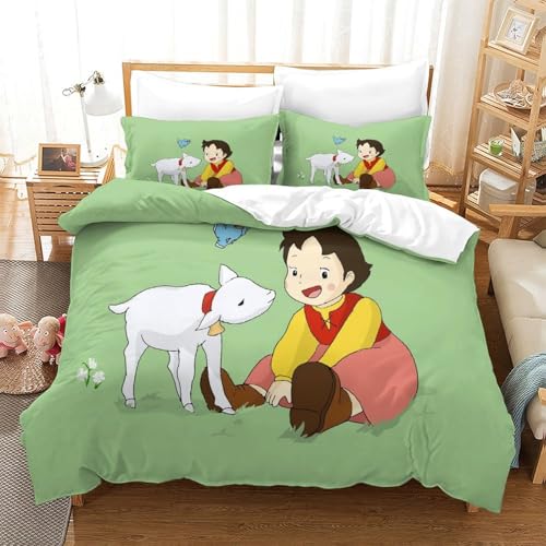 Rochile Heidi Bettbezug Set Bettwäsche Kinderbettwäsche Reißverschluss Mit Kissenbezug Betten Set Für Jungen Und Mädchen, Kinder Double?200x200cm?