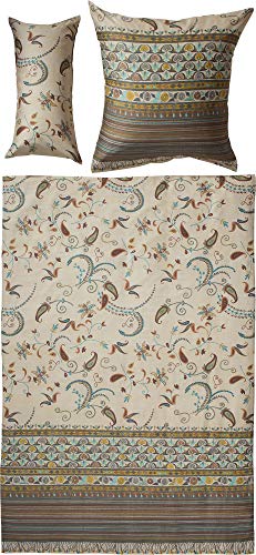 Bassetti Bettwäsche Lilith Feinsatin Natur-beige-braun Größe 1x 135x200 cm + 1x 80x80 cm