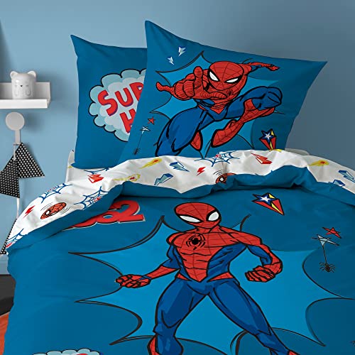 CTI Bettwäsche Bedruckt, 100 % Baumwolle, Motiv: Home Avenger, 140 x 200, Blau