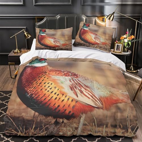 VOXYTMLWG Bunt Katze Bequem 3D Druck Bettwäsche-Set 3 Stück Leuchtend Folk Bettdeckenbezug Zip Verschluss Pflegeleicht for Jungen,Teenager,Männer,J ugendliche Single?140x200cm?