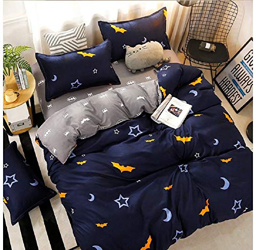 Bettwäsche-Set, 3-teilig, für 90 cm Bett, wendbar, 150 x 200 cm + Spannbettlaken 160 x 230 cm + Kissenbezug 48 x 74 cm Batman Azul blau Bettwäsche-Set, 3-teilig, für 90 cm Bett, wendbar, 150 x 200 cm + Spannbettlaken 160 x 230 cm + Kissenbezug 48 x 74 cm Batman Azul blau