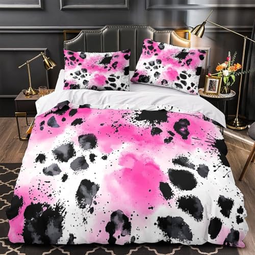VOXYTMLWG Pink Bows Dekor Mikrofaser Weich 3D Gedruckt Vector Bettbezug Bettwäsche 3 Teilig mit Reißverschluss for Erwachsene,Frauen,Mädche n,Kinder Single?135x200cm?