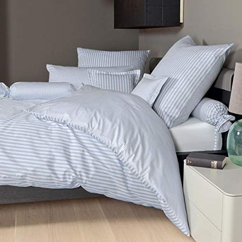Streifen Bettwäsche modern Classic perlblau Bettbezug einzeln 200x220  Streifen Bettwäsche modern Classic perlblau Bettbezug einzeln 200x220