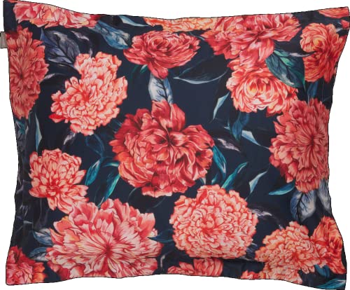 GANT Peony Print Satin-Kissenbezug einzeln Farbe Classic Blue Größe 80x80