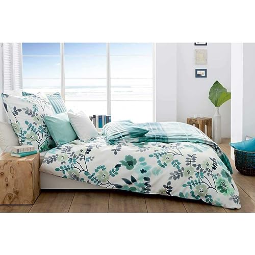 Fleuresse Mako-Satin Bettwäsche Modern Garden 113505-0002 155x220 cm + 80x80 cm