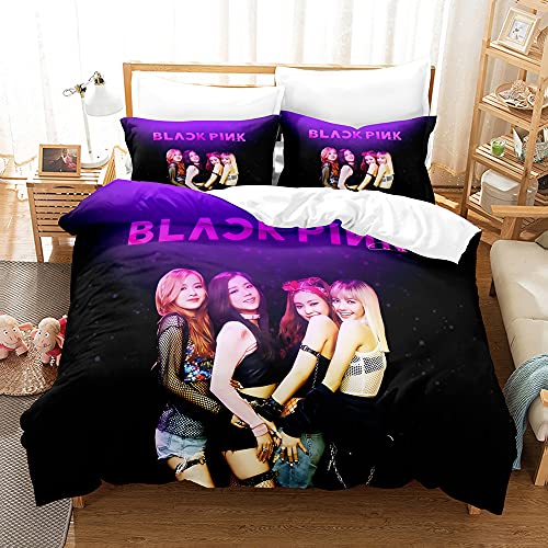 SUNAIAD Bettwäsche 135x200 Mädchen Bettbezüge Set + 1 Kissenbezüge 80x80cm Karikatur Kinder BettenJugendliche Jungen Raumdekoration Schlafkomfort Niedliche Bunte Blumendruck 2 Stücke