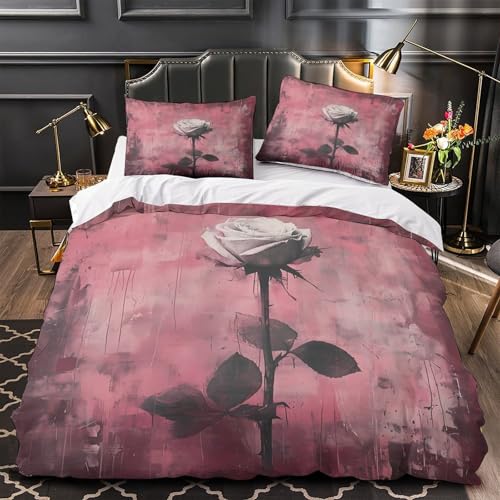 VOXYTMLWG Weiß Fluffy Katze Weich 3D Gedruckt Bettwäsche 3 Teilig Porträt Bettbezug mit Reißverschluss Hautfreundlich for Erwachsene,Frauen,Mädche n,Kinder Single?135x200cm?