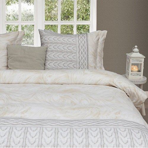 HNL Bettwäsche 135 x 200 cm Flanell - Gstaad Off-White