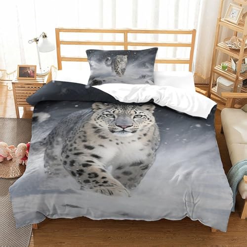 QIAVXZIP 3D Effekt The Bengalen Tiger 2 Teilig Bettwäsche-Sets Weiche Microfaser Mit Leichtläufigem Reißverschluss 1 Kissenbezüge Weich Und Bügelfrei Luxus Modern Gedruckt Single?135x200cm?