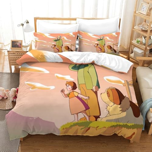 Rochile Heidi Bettbezug Set Bettwäsche-Sets Kinderbettwäsche Reißverschluss Mit Kissenbezug Betten Set Für Jungen Und Mädchen, Kinder Single?140x200cm?