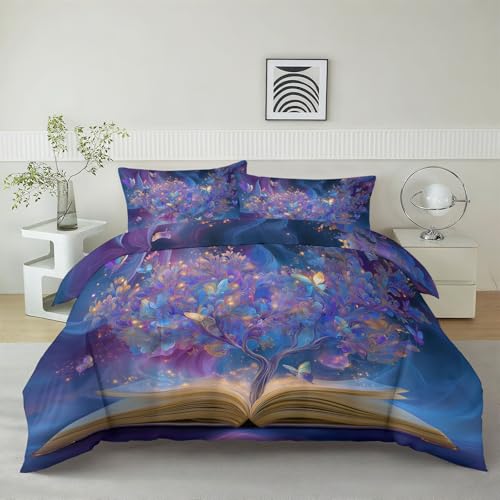 Kinder Bettwäsche Mädchen Minimalistisch Asiatisch Orientalischer Blumen Bettbezug Set Jungen Süße Bettwäsche Set 135 x 200 cm Betten Set Mikrofaser Doppelseitig Bettbezug Schlafzimmer Dekor