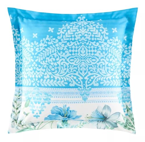 BASSETTI Casablanca Kissenhülle zu Bettwäsche aus 100% Baumwollsatin in der Farbe Celeste C1, Maße: 40x40 cm - 9332187 BASSETTI Casablanca Kissenhülle zu Bettwäsche aus 100% Baumwollsatin in der Farbe Celeste C1, Maße: 40x40 cm - 9332187