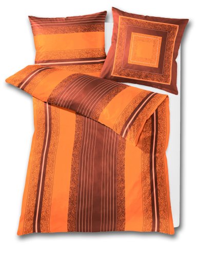 Kleine Wolke 6060333954 Bettwäsche St.Louis 155 x 220 cm und 80 x 80 cm 2-teilig Brandy