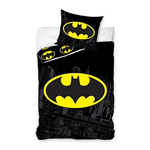 Comics DC Batman Logo Baumwolle Single Bettwäsche Set Bettbezug 140 x 200 cm Kissenbezug 70 x 80 cm Comics DC Batman Logo Baumwolle Single Bettwäsche Set Bettbezug 140 x 200 cm Kissenbezug 70 x 80 cm