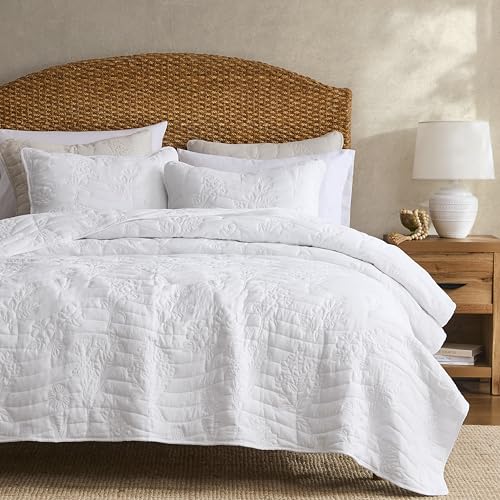 R.SHARE Farmhouse Decor Stepp-Bettwäsche-Set, Übergröße, Kalifornien, Kal, Kingsize, weiß, Landhaus-Blumen-Bettwäsc he mit Kissenbezügen, rustikal, natürlich, leichte Decke für Frühling und Sommer R.SHARE Farmhouse Decor Stepp-Bettwäsche-Set, Übergröße, Kalifornien, Kal, Kingsize, weiß, Landhaus-Blumen-Bettwäsc he mit Kissenbezügen, rustikal, natürlich, leichte Decke für Frühling und Sommer