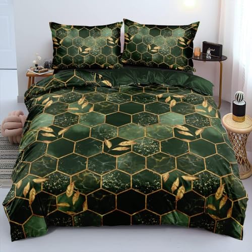 Luofanfei Bettwäsche Grün 135x200 Dunkelgrün Gold Kariert 3D Effekt Marmor Wende Bettwäsche Set Marmoriert Aesthetic Microfaser Luxus Modern Gedruckt Bettbezug 135 x 200 Einzelbett mit Reißverschluss Luofanfei Bettwäsche Grün 135x200 Dunkelgrün Gold Kariert 3D Effekt Marmor Wende Bettwäsche Set Marmoriert Aesthetic Microfaser Luxus Modern Gedruckt Bettbezug 135 x 200 Einzelbett mit Reißverschluss