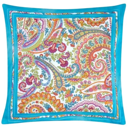 Bassetti NOTO Kissenhülle zu Bettwäsche aus 100% Baumwollsatin in der Farbe Türkis T1, Maße: 40x40 cm - 9321924