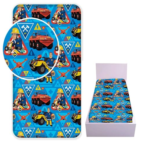 Jerry Fabrics JF0253 Children's Bed Linen Fireman Sam Cotton, Multi-Colour, 200 x 140 x 0.5 cm