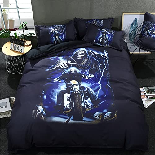 YYZBS BettwäSche 200x220 dunkelblaue Eule Hypoallergener Bettbezug Aus Mikrofaser?BettwäSche-Se t Mit ReißVerschluss ?200x220cm Und 2 Kissenbezug 80x80?Geeignet FüR Erwachsene Und Kinder