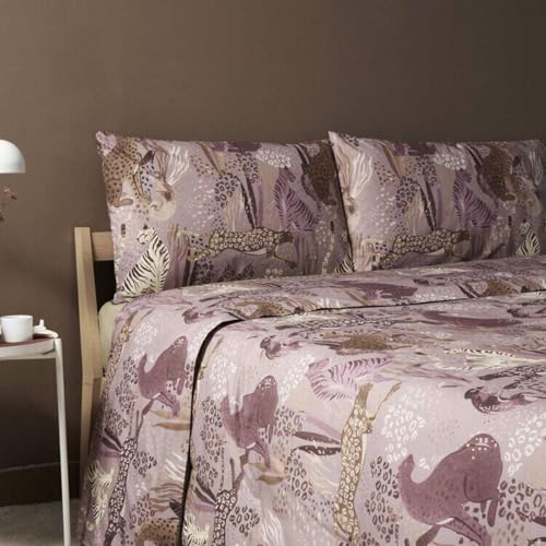 Bassetti Bettwäsche-Set für Doppelbett, 100 % Baumwolle, Bettwäsche-Set (1 Bettlaken 240 x 280 cm; 1 Spannbettlaken 175 x 200 cm; 2 Kissenbezüge 50 x 80 cm), Varianten: Wild Malve Bassetti Bettwäsche-Set für Doppelbett, 100 % Baumwolle, Bettwäsche-Set (1 Bettlaken 240 x 280 cm; 1 Spannbettlaken 175 x 200 cm; 2 Kissenbezüge 50 x 80 cm), Varianten: Wild Malve