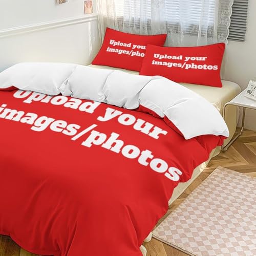 Personalisierte BettwäSche,Personalisier ter Bettbezug Kissenbezug Mit .Lustig, HäSslicheigenem Foto/Text/Logo,Zum Selbermachen FüR Familien,Paare,Kindergebu rtstage,custom,53 x79 (135cm x 200cm)