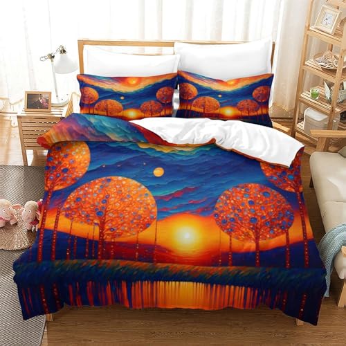 REIPOL Twilight 3D Print Betten Bettwäsche Microfaser Cartoon Bettbezug Mit Reißverschluss Tröster Set Mit Kissenbezug Teilig 3 Teilig Geeignet Für Kinder Erwachsene Senioren Full?203x228cm?