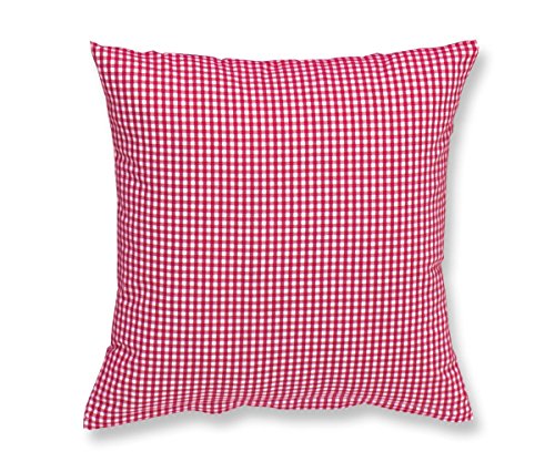 Lorena Batist Bettwäsche Basel Mini-Karo rot Kissenbezug einzeln 40x60 cm