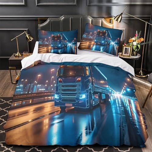 GTDKSUEVG Ozean Liner Voyage Bequem 3D Druck Bettwäsche-Set 3 Stück Vintage Maritime Bettdeckenbezug Zip Verschluss Pflegeleicht for Jungen,Teenager,Männer,J ugendliche Single?140x200cm?