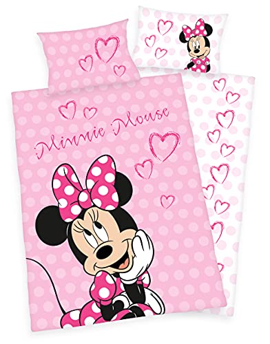 Disney Minnie Mouse Flanell Bettwäsche 40x60cm 100x135cm 100% Baumwolle Biber